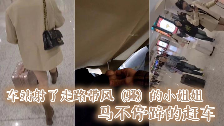 车站射了走路带风（骚）的小姐姐.马不停蹄的赶车，我在后面狠狠地哆嗦了一下