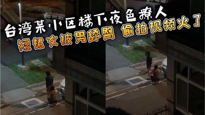 台湾某小区楼下夜色撩人 短裙女被男舔臀 偷拍视频火了